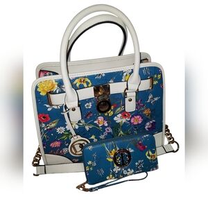 Womens Faux Leather Handbags Lady Medium Satchel Purse Shoulder Bags with Wallet